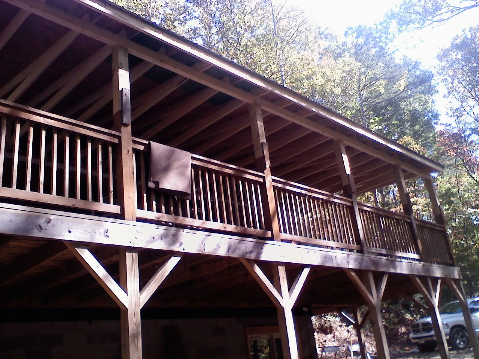 Timber framing under a new elevated porch and deck — Roof Leak Repair in Lykens by Roofing Brothers
